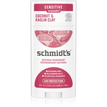 Schmidt's Coconut & Kaolin Clay deodorant stick 24 de ore - imagine 2